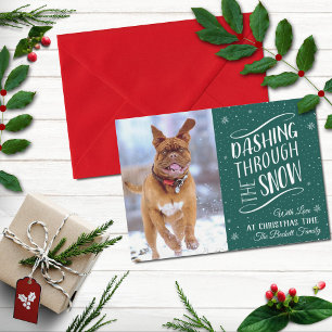 Cartes Pour Fêtes Annuelles Dashing Through   Holiday photo