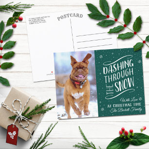 Cartes Pour Fêtes Annuelles Dashing Through   Holiday photo