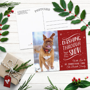 Cartes Pour Fêtes Annuelles Dashing Through   Holiday photo
