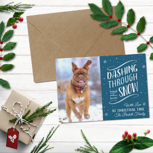 Cartes Pour Fêtes Annuelles Dashing Through   Holiday photo