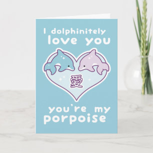 Cartes Pour Fêtes Annuelles Dauphins mignons de Valentine