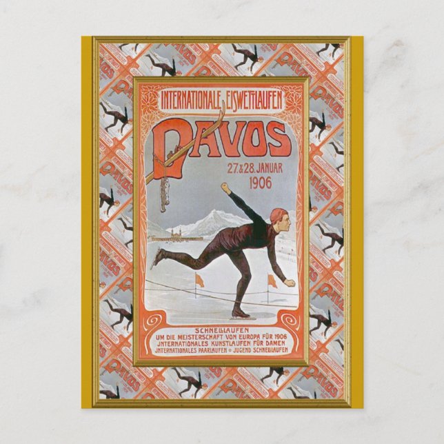 Cartes Pour Fêtes Annuelles Davos 1906 (Devant)