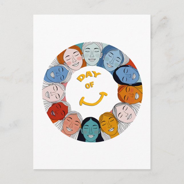 Cartes Pour Fêtes Annuelles Day of Happiness  (Devant)