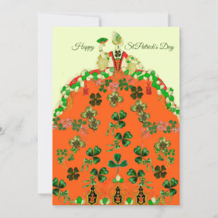 Cartes Pour Fêtes Annuelles DAY ORANGE ET SHAMROCK St. Patricks
