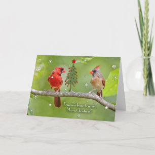 Cartes Pour Fêtes Annuelles De chez nous à la vôtre, Joyeux Noël (Cardinaux)