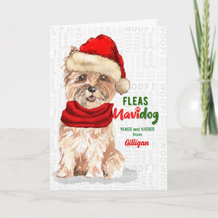 Cartes Pour Fêtes Annuelles de Dog Funny Cairn Terrier Noël