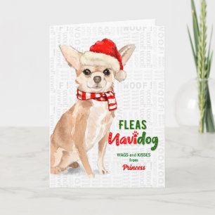 Cartes Pour Fêtes Annuelles de Dog Funny Chihuahua Noël