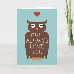Cartes Pour Fêtes Annuelles De hibou amour toujours vous