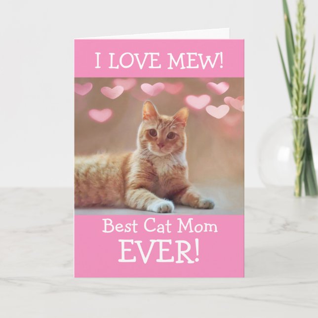 Cartes Pour Fêtes Annuelles De La Cute Cat Custom Saint Valentin (Devant)