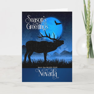 Cartes Pour Fêtes Annuelles de la saison Nevada Salutation Moose des bois