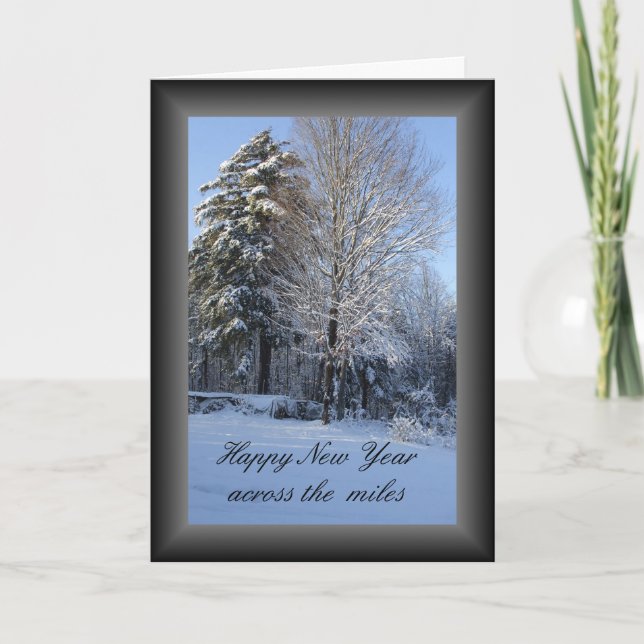 Cartes Pour Fêtes Annuelles De l'autre côté des Miles Nouvel An (Devant)
