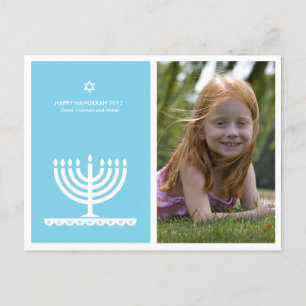 Cartes Pour Fêtes Annuelles De Lucy : HAPPY HANOUKKA MODERN MENORAH