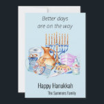Cartes Pour Fêtes Annuelles De meilleurs jours sont en route Hanoukka 2021<br><div class="desc">Ce design a été créé par art numérique et peut être personnalisé dans la zone fournie par le changement de la photo et/ou du texte. Vous pouvez également le customiser en choisissant l'option cliquer pour customiser une autre option et supprimer ou modifier la couleur de l'arrière - plan, ajouter du...</div>