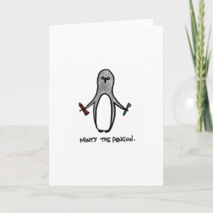 Cartes Pour Fêtes Annuelles De menthe le pingouin
