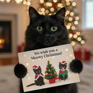 Cartes Pour Fêtes Annuelles De mignons chatons à Noël