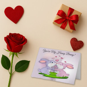 Cartes Pour Fêtes Annuelles De mignons lapins en amour