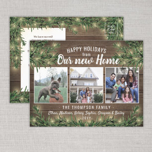 Cartes Pour Fêtes Annuelles De New Home 3 Photo Noël Vert et lumières