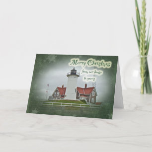 Cartes Pour Fêtes Annuelles De notre Chambre au vôtre phare de Noël
