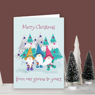 Cartes Pour Fêtes Annuelles De notre gnome au vôtre Joyeux Noël amusant