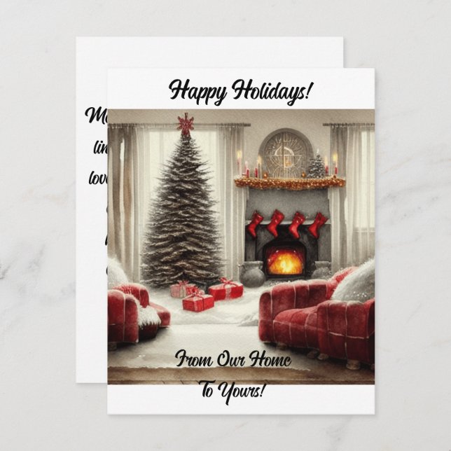 Cartes Pour Fêtes Annuelles De Notre Maison À La Vôtre (Devant / Derrière)