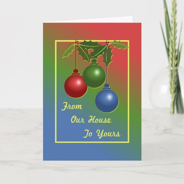 Cartes Pour Fêtes Annuelles De Notre Maison À La Vôtre (Devant)