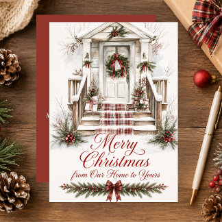 Cartes Pour Fêtes Annuelles De Notre Maison à la Vôtre Joyeux Noël Devanture d