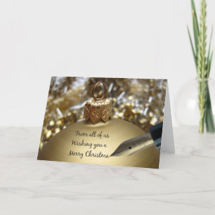 Cartes Pour Fêtes Annuelles de nous tous vous souhaitant joyeux noël stylo sur