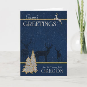Cartes Pour Fêtes Annuelles de Oregon The Beaver State Noël
