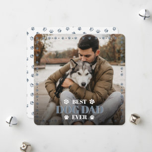 Cartes Pour Fêtes Annuelles De Votre Chien Photo Ardoise Grise Plate Papa Chie