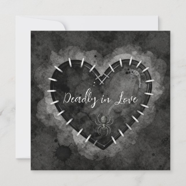 Cartes Pour Fêtes Annuelles "Deadly in Love" Love Card - Wednesday Style (Devant)