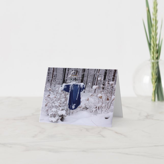 Cartes Pour Fêtes Annuelles debout dans la neige... (Devant)