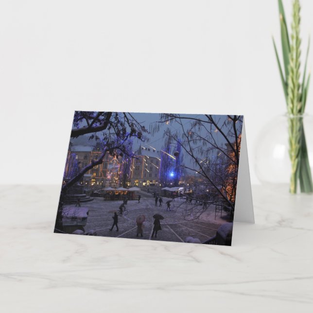 Cartes Pour Fêtes Annuelles Décembre à Ljubljana (Devant)