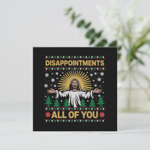 Cartes Pour Fêtes Annuelles Déceptions Vous tous Jésus Noël laid 
