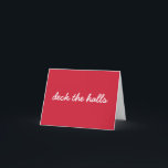 Cartes Pour Fêtes Annuelles Deck Les Halls Noël Simple Script Rouge<br><div class="desc">Cette carte de vacances design a le dicton de Noël Deck The Halls en simple typographie rouge et blanc.</div>