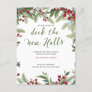 Cartes Pour Fêtes Annuelles Deck Les Halls Nouvelle Adresse Déplacement