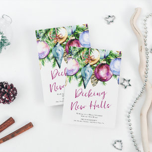 Cartes Pour Fêtes Annuelles Deck New Halls Festive Baubles New Home