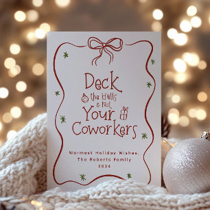 Cartes Pour Fêtes Annuelles Deck The Halls Office Humor