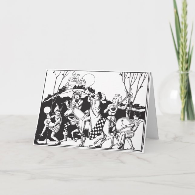 Cartes Pour Fêtes Annuelles Déco Medievalist Renaissance Noël Charivari (Devant)