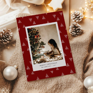 Cartes Pour Fêtes Annuelles Déco moderne minimaliste photo Arbre de Noël