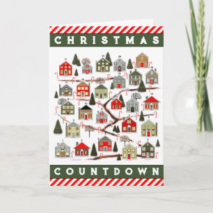 Cartes Pour Fêtes Annuelles Décompte de Thanksgiving et Noël