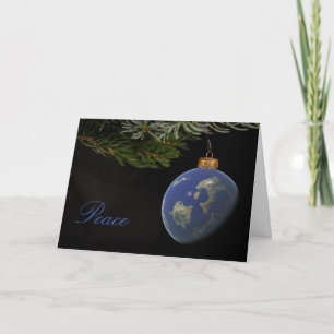 Cartes Pour Fêtes Annuelles Décor du Globe de la Paix de Noël
