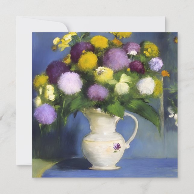 Cartes Pour Fêtes Annuelles Décor mural de fleurs délicates (Devant)