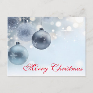 Cartes Pour Fêtes Annuelles Décor rouge simple et élégant Neige Joyeux Noël