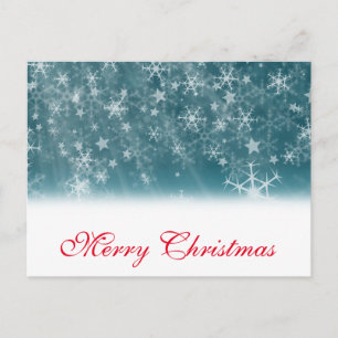 Cartes Pour Fêtes Annuelles Décor rouge simple et élégant Neige Joyeux Noël