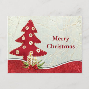 Cartes Pour Fêtes Annuelles Décor simple et élégant de Noël Rouge Joyeux