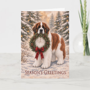 Cartes Pour Fêtes Annuelles Décorateur de vacances Saint-Bernard