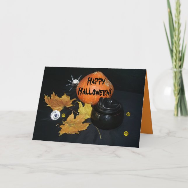 Cartes Pour Fêtes Annuelles Décoration Citrouille d'Halloween (Devant)