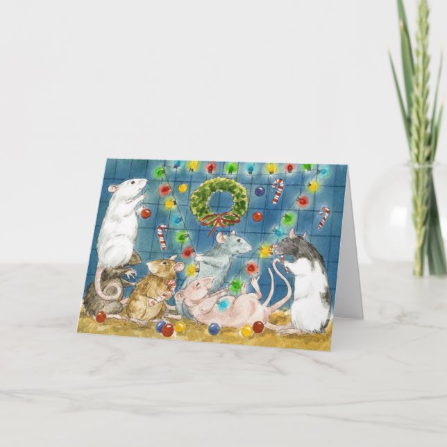 Cartes Pour Fêtes Annuelles Décoration de l'arbre (Devant)