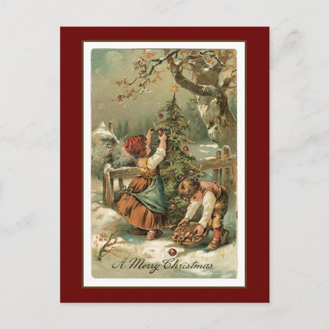 Cartes Pour Fêtes Annuelles Décoration de l'arbre (Devant)