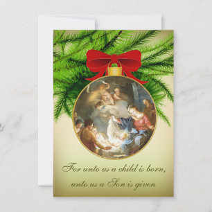Cartes Pour Fêtes Annuelles Décoration de Noël Crèche Naissance de Jésus